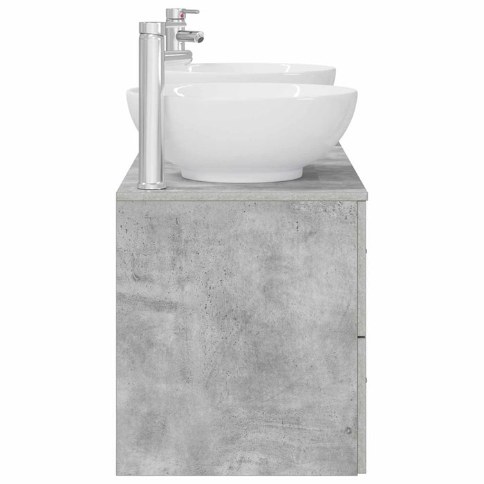 Set de mobilier pentru baie 3 buc. Gri Beton WALTI