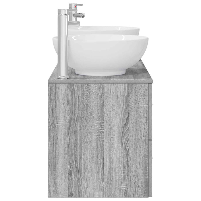 Set de mobilier pentru baie 3 buc. Sonoma gri WALTI