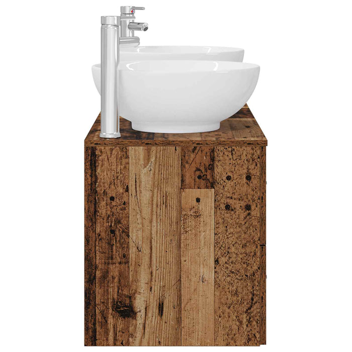 Set de mobilier pentru baie 3 buc. Lemn vechi WALTI
