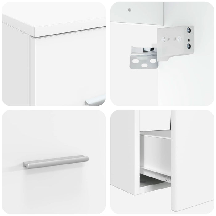 Set de mobilier pentru baie 3 buc. Alb 49,5 x 44,5 x 65 cm WALTI