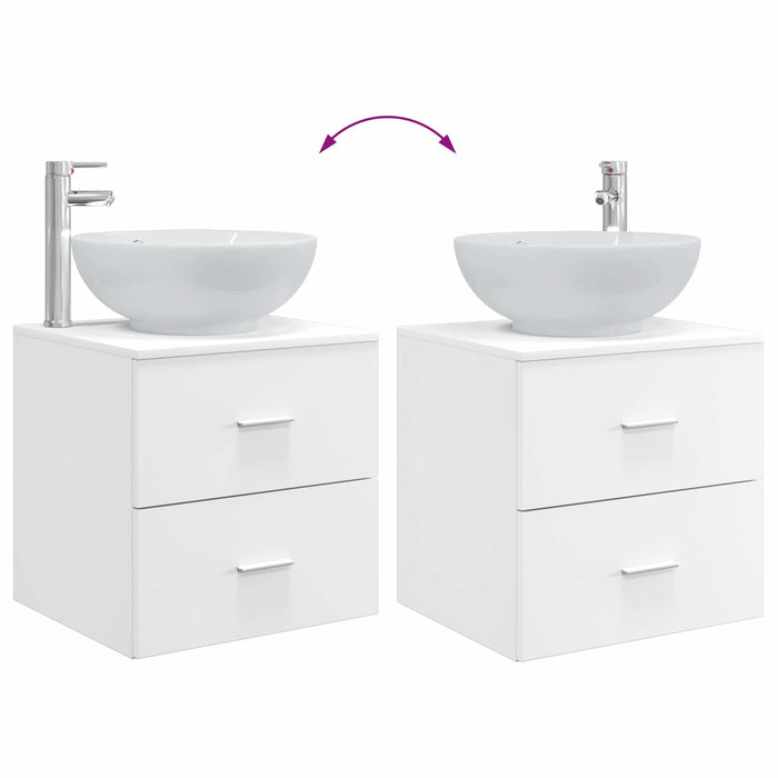 Set de mobilier pentru baie 3 buc. Alb 49,5 x 44,5 x 65 cm WALTI