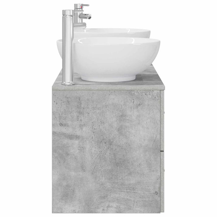 Set de mobilier pentru baie 3 buc. Gri Beton WALTI