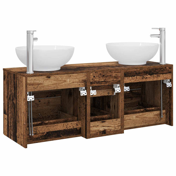 Set de mobilier pentru baie 3 buc. Lemn vechi WALTI