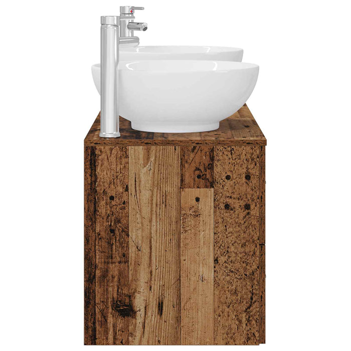 Set de mobilier pentru baie 3 buc. Lemn vechi WALTI