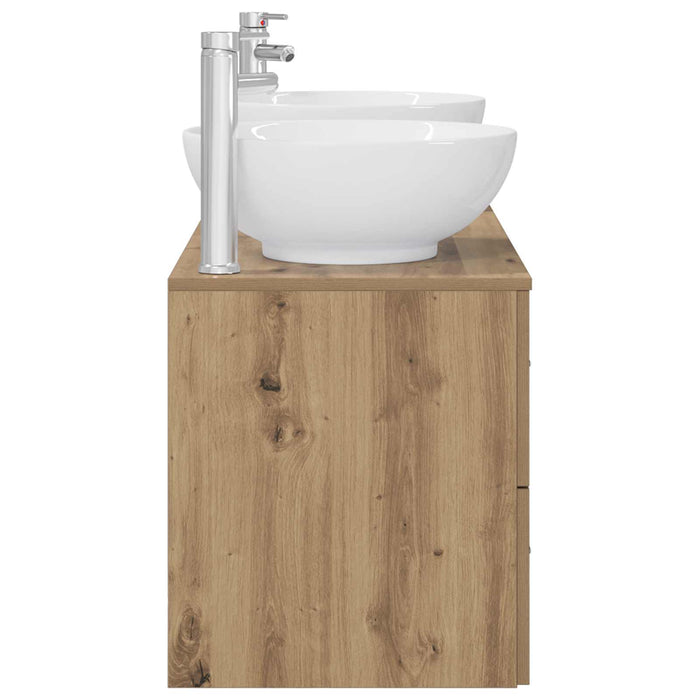 Set de mobilier pentru baie 3 buc. Stejar Artizanal WALTI