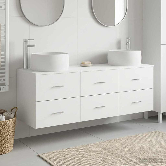Set de mobilier pentru baie 3 buc. Alb 49,5 x 44,5 x 66 cm WALTI