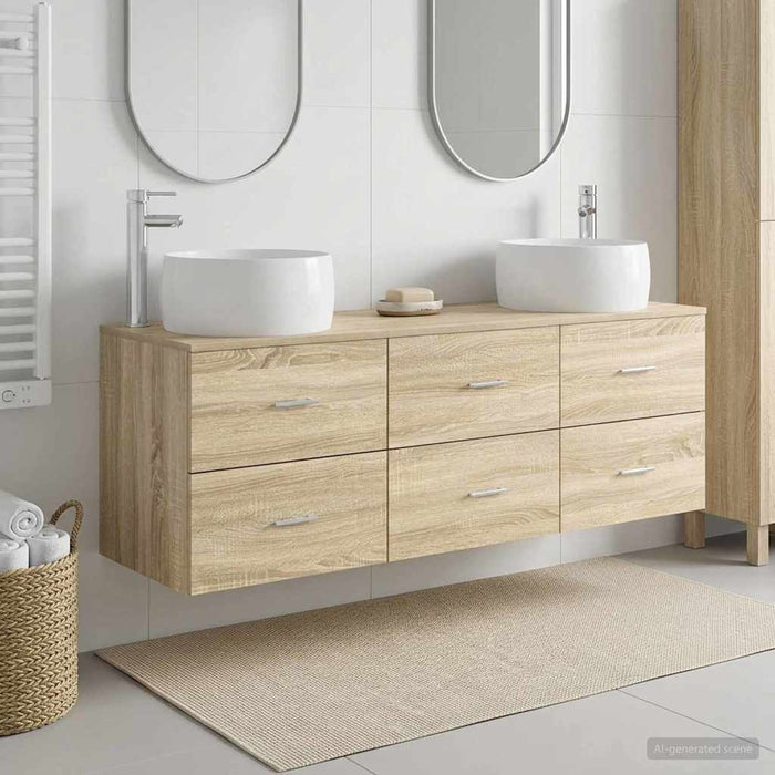 Set de mobilier pentru baie 3 buc. Stejar Sonoma WALTI