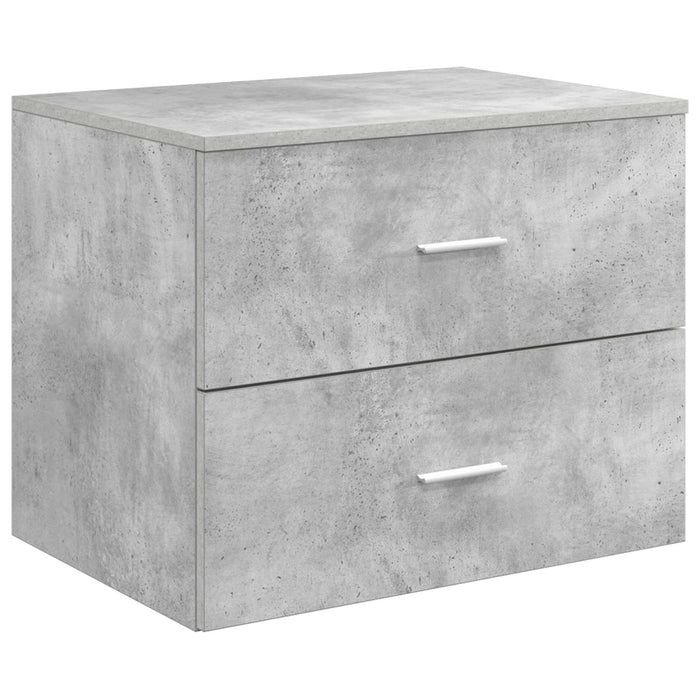 Set de mobilier pentru baie 3 buc. Gri Beton WALTI