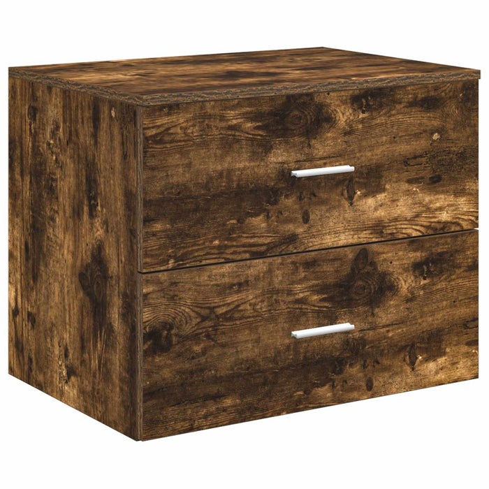 Set de mobilier pentru baie 3 buc. Stejar fumuriu WALTI
