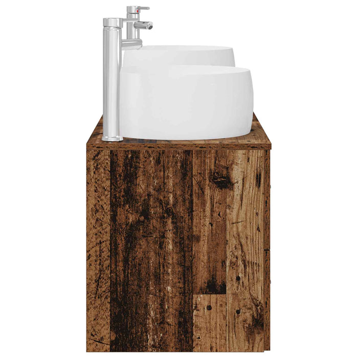 Set de mobilier pentru baie 3 buc. Lemn vechi WALTI