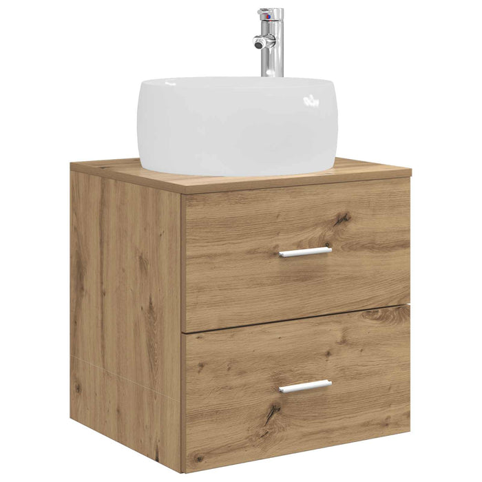 Set de mobilier pentru baie 3 buc. Stejar Artizanal WALTI