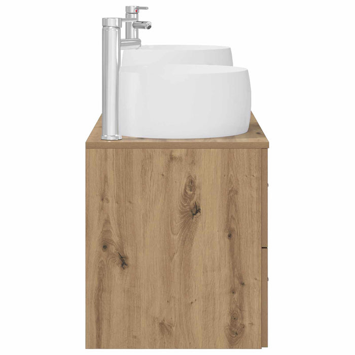 Set de mobilier pentru baie 3 buc. Stejar Artizanal WALTI