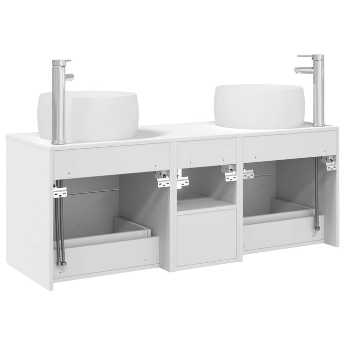 Set de mobilier pentru baie 3 buc. Alb 49,5 x 44,5 x 66 cm WALTI
