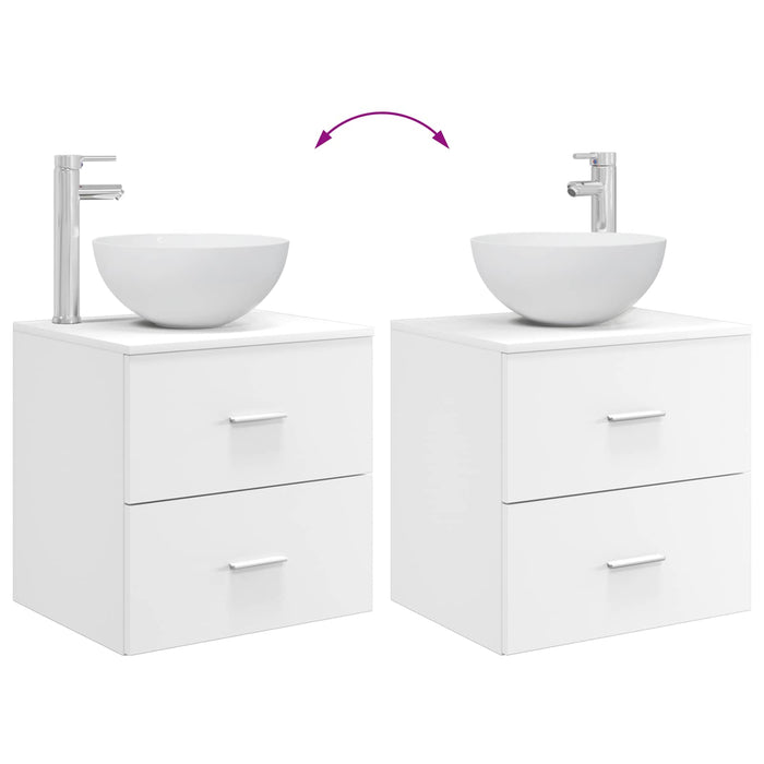 Set de mobilier pentru baie 3 buc. Alb 49,5 x 44,5 x 66 cm WALTI