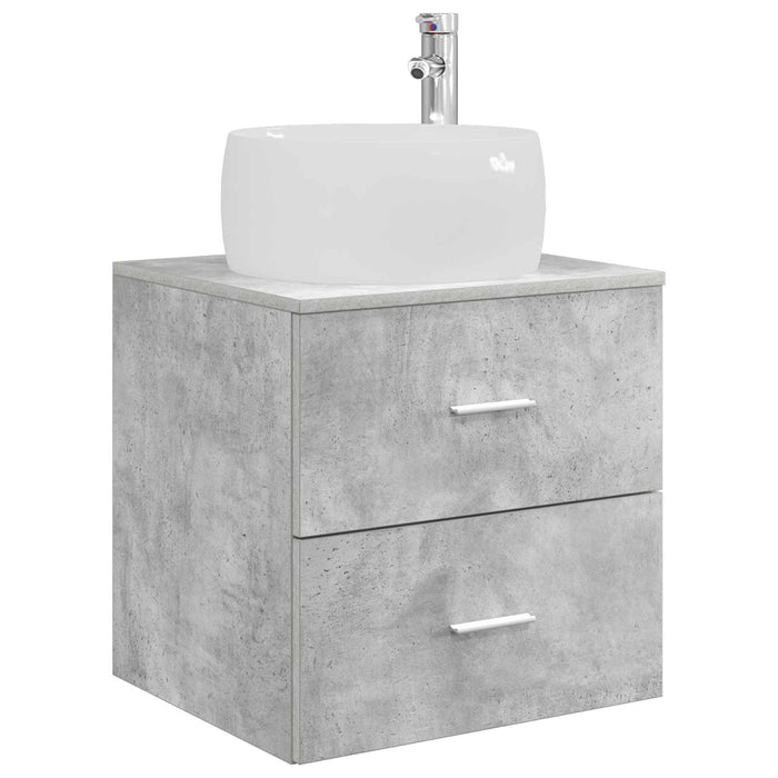 Set de mobilier pentru baie 3 buc. Gri Beton WALTI