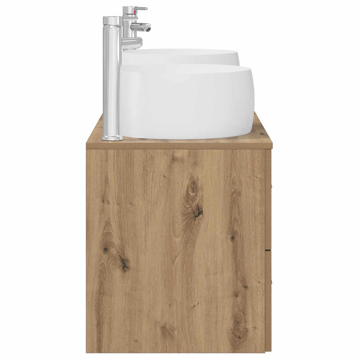 Set de mobilier pentru baie 3 buc. Stejar Artizanal WALTI
