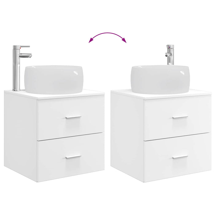 Set de mobilier pentru baie 3 buc. Alb 49,5 x 44,5 x 66 cm WALTI
