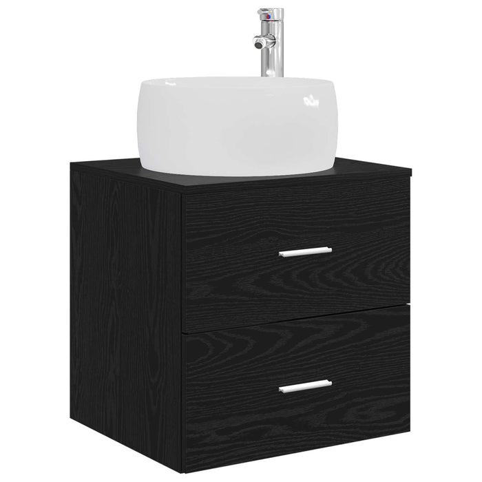 Set de mobilier pentru baie 3 buc. Negru 49,5 x 44,5 x 66 cm WALTI