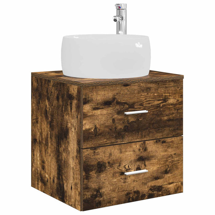 Set de mobilier pentru baie 3 buc. Stejar fumuriu WALTI