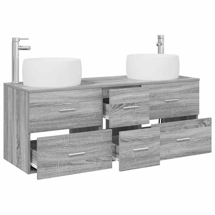 Set de mobilier pentru baie 3 buc. Sonoma gri WALTI