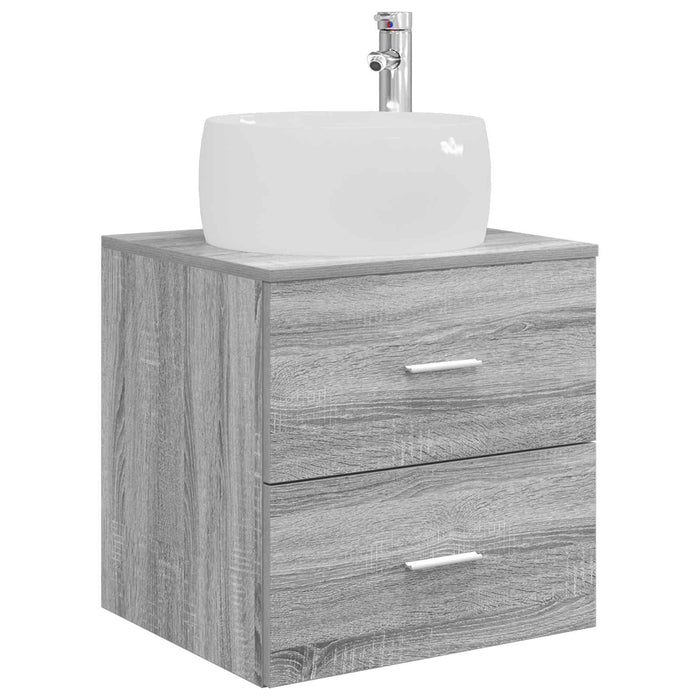 Set de mobilier pentru baie 3 buc. Sonoma gri WALTI
