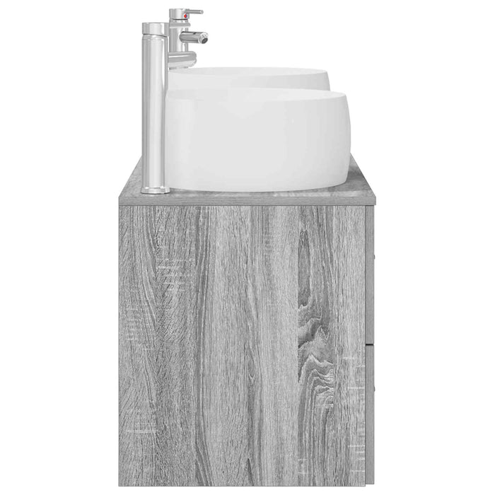Set de mobilier pentru baie 3 buc. Sonoma gri WALTI