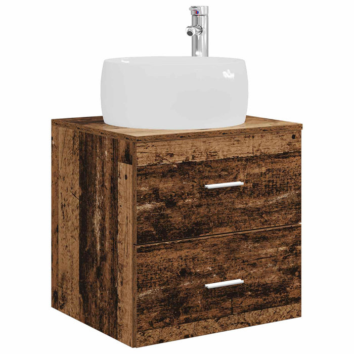 Set de mobilier pentru baie 3 buc. Lemn vechi WALTI