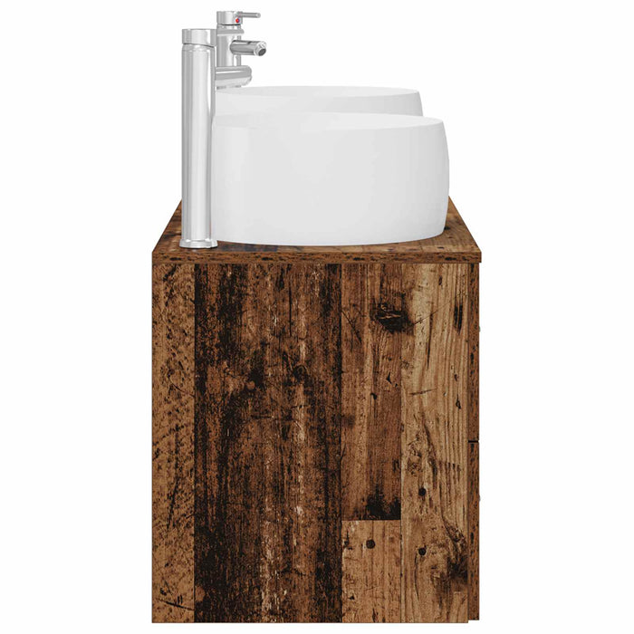 Set de mobilier pentru baie 3 buc. Lemn vechi WALTI