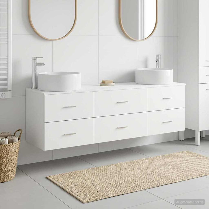 Set de mobilier pentru baie 3 buc. Alb 49,5 x 44,5 x 65,5 cm WALTI