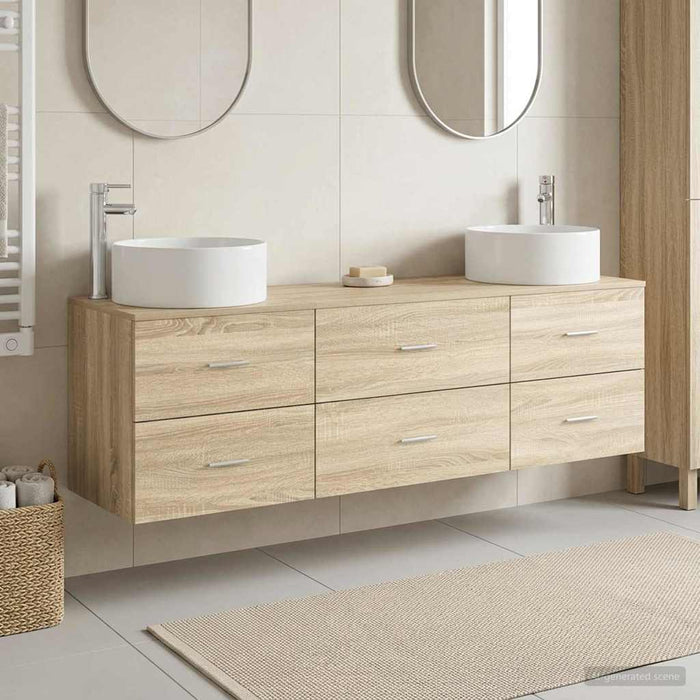 Set de mobilier pentru baie 3 buc. Stejar Sonoma WALTI