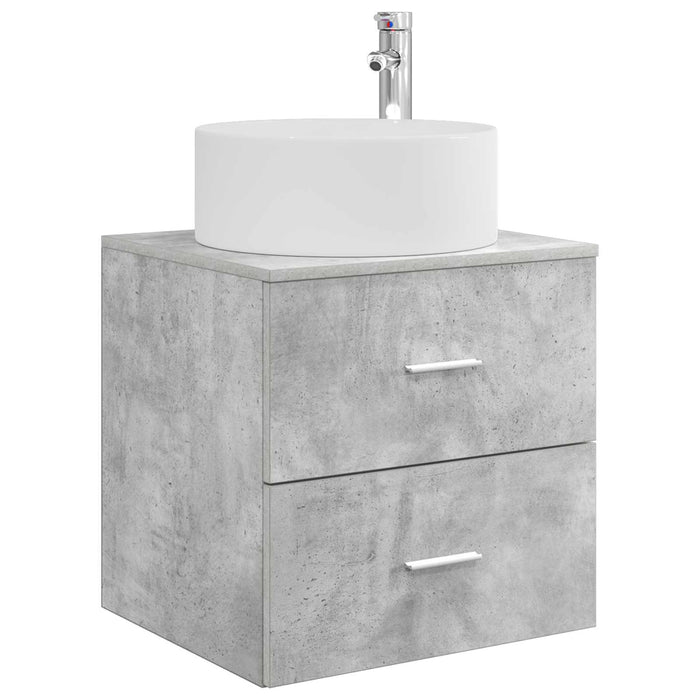Set de mobilier pentru baie 3 buc. Gri Beton WALTI