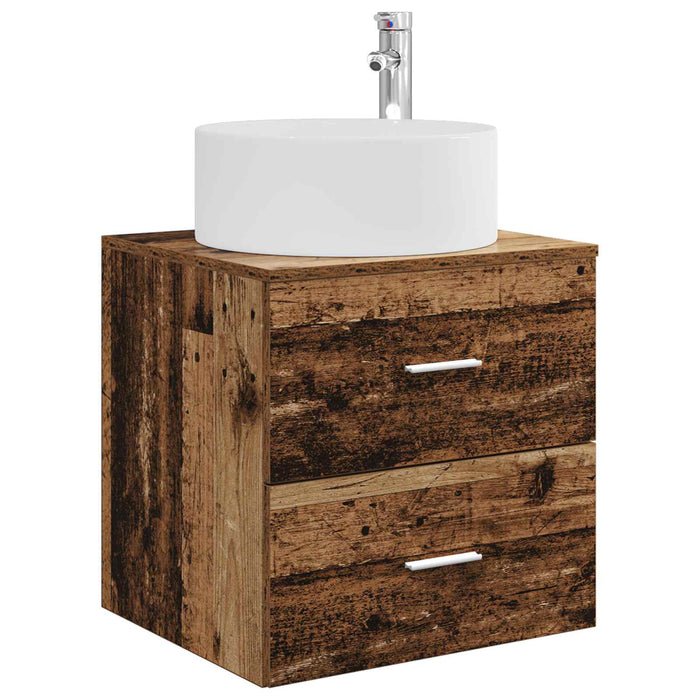 Set de mobilier pentru baie 3 buc. Lemn vechi WALTI