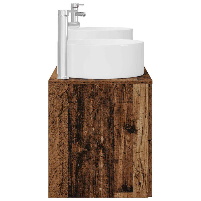 Set de mobilier pentru baie 3 buc. Lemn vechi WALTI