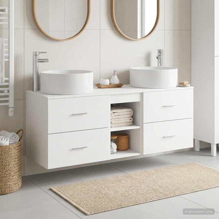 Set de mobilier pentru baie 3 buc. Alb 49,5 x 44,5 x 65,5 cm WALTI