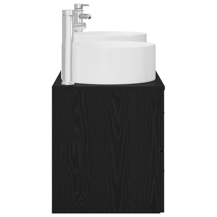 Set de mobilier pentru baie 3 buc. Negru 49,5 x 44,5 x 65,5 cm WALTI