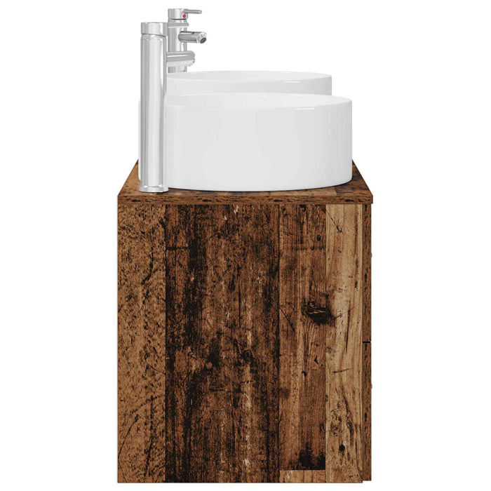 Set de mobilier pentru baie 3 buc. Lemn vechi WALTI
