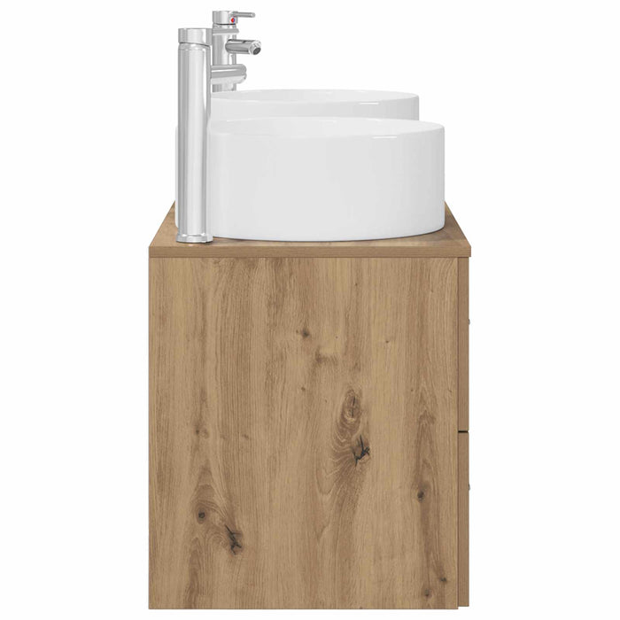 Set de mobilier pentru baie 3 buc. Stejar Artizanal WALTI