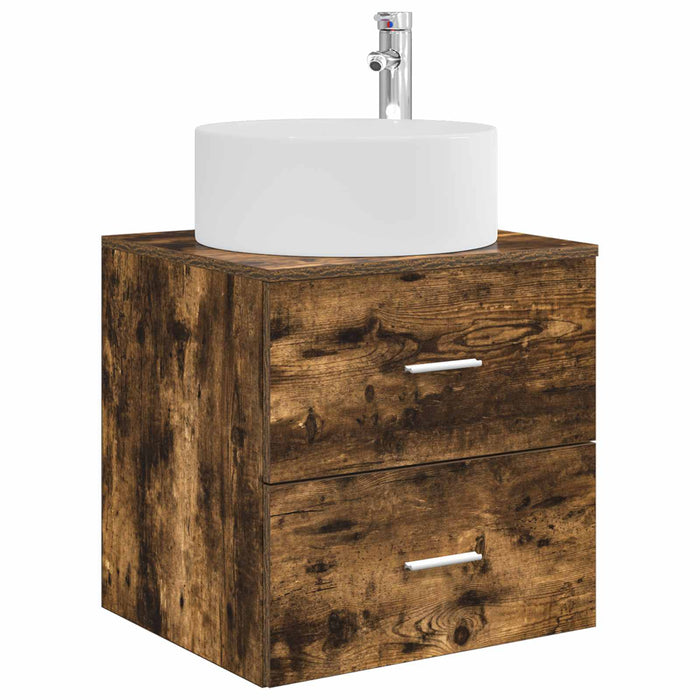Set de mobilier pentru baie 3 buc. Stejar fumuriu WALTI