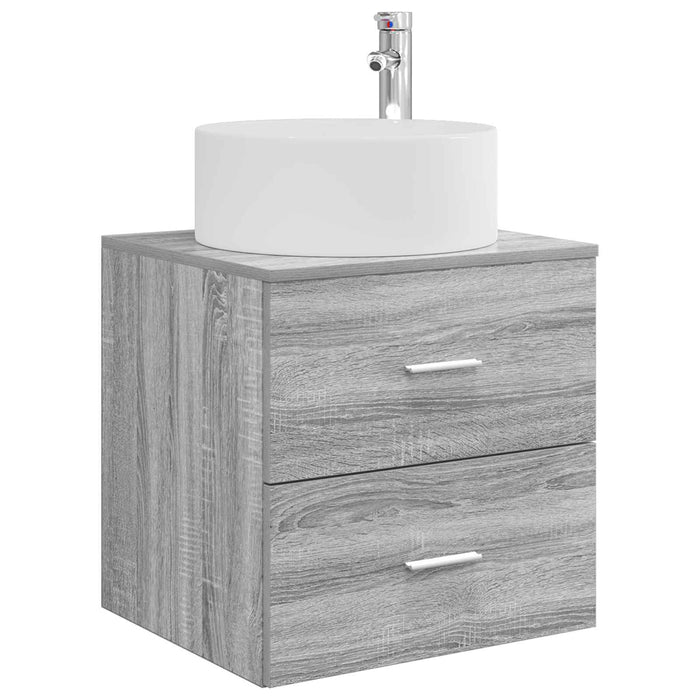 Set de mobilier pentru baie 3 buc. Sonoma gri WALTI