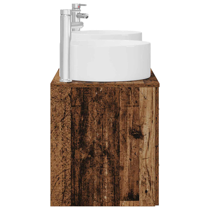 Set de mobilier pentru baie 3 buc. Lemn vechi WALTI