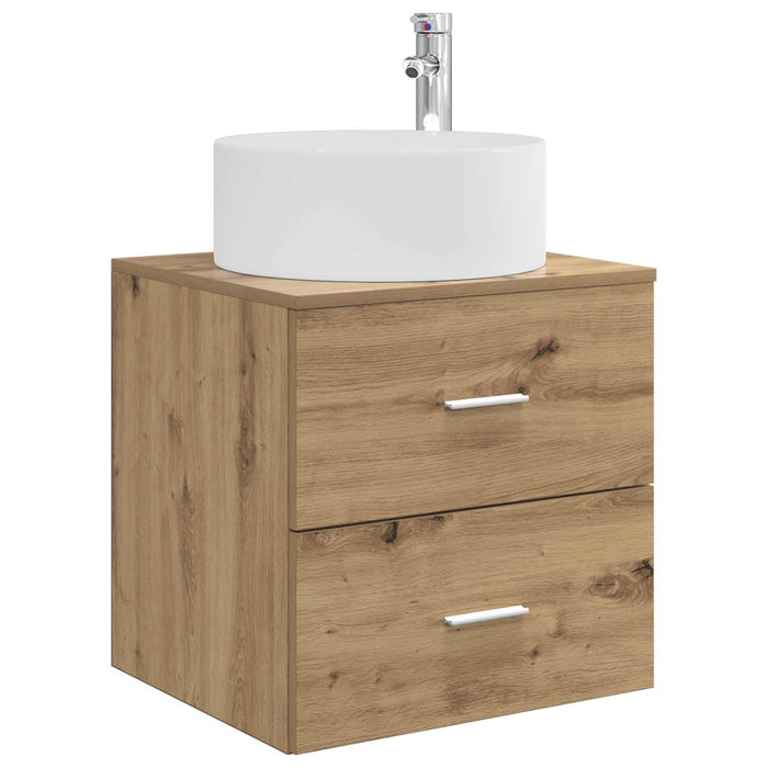 Set de mobilier pentru baie 3 buc. Stejar Artizanal WALTI