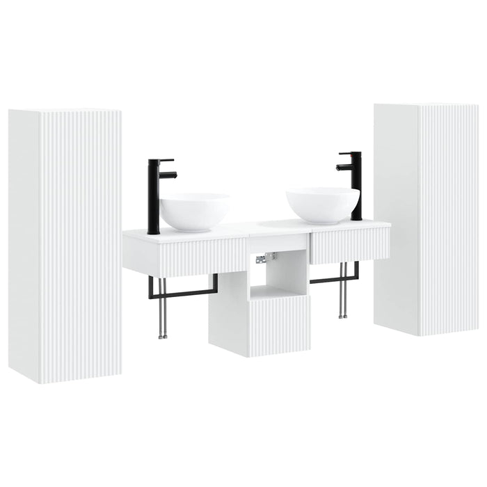 Set de mobilier pentru baie 5 buc. Alb 33 x 34,5 x 100 cm WALTI