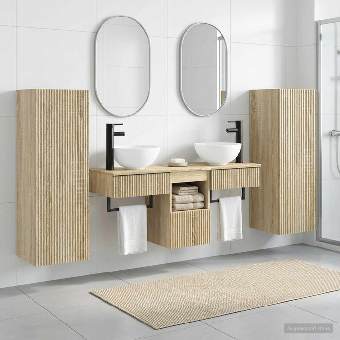 Set de mobilier pentru baie 5 buc. Stejar Sonoma WALTI