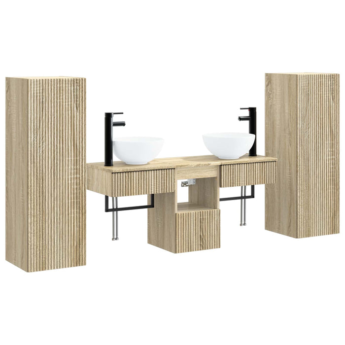 Set de mobilier pentru baie 5 buc. Stejar Sonoma WALTI