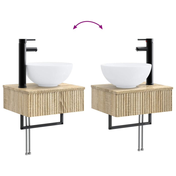Set de mobilier pentru baie 5 buc. Stejar Sonoma WALTI