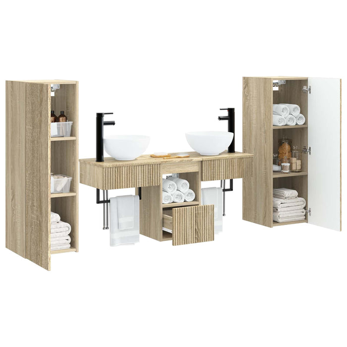 Set de mobilier pentru baie 5 buc. Stejar Sonoma WALTI