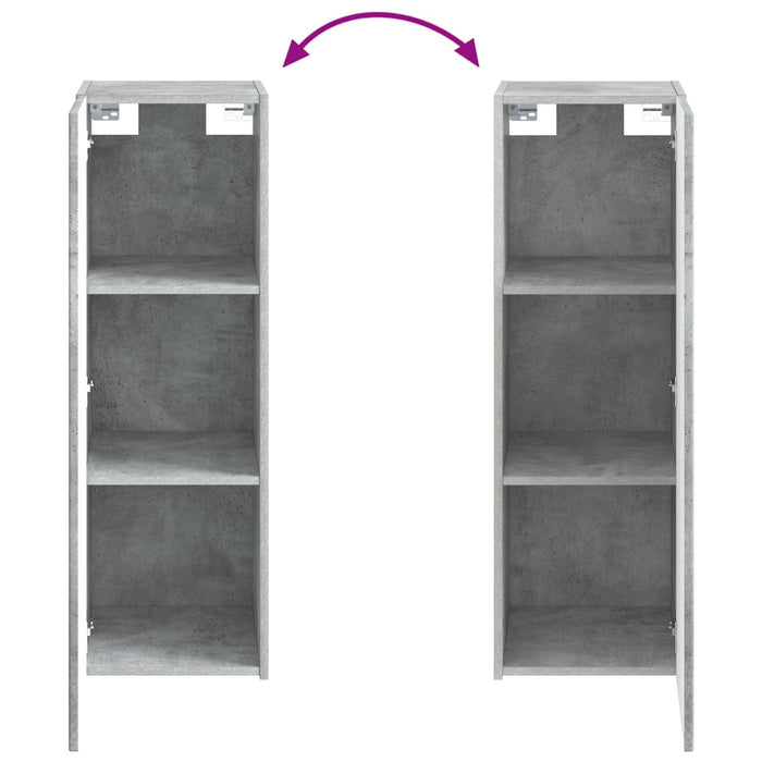 Set de mobilier pentru baie 5 buc. Gri Beton 33 x 34,5 x 100 cm WALTI