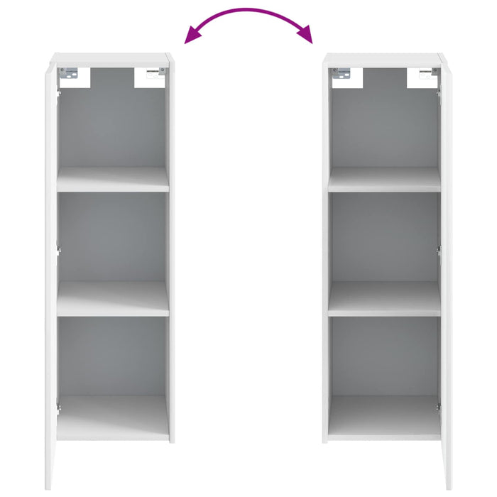 Set de mobilier pentru baie 5 buc. Alb foarte lucios WALTI