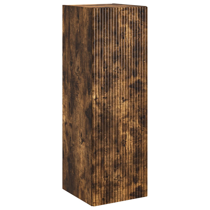 Set de mobilier pentru baie 5 buc. Stejar fumuriu WALTI