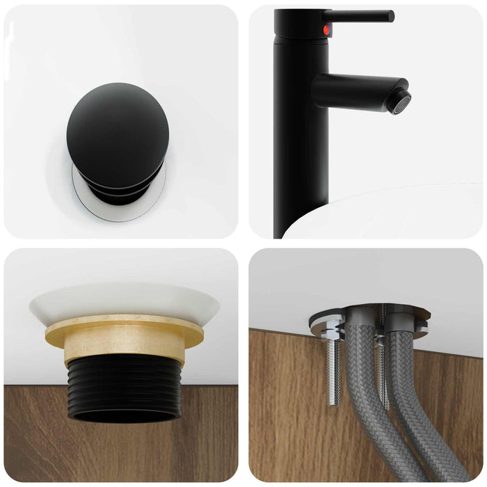 Set de mobilier pentru baie 5 buc. Stejar Artizanal WALTI